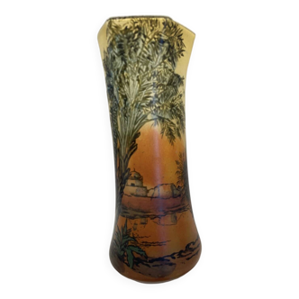 Antique vase attributed to Legras – hand-painted orientalist decoration – Art Nouveau