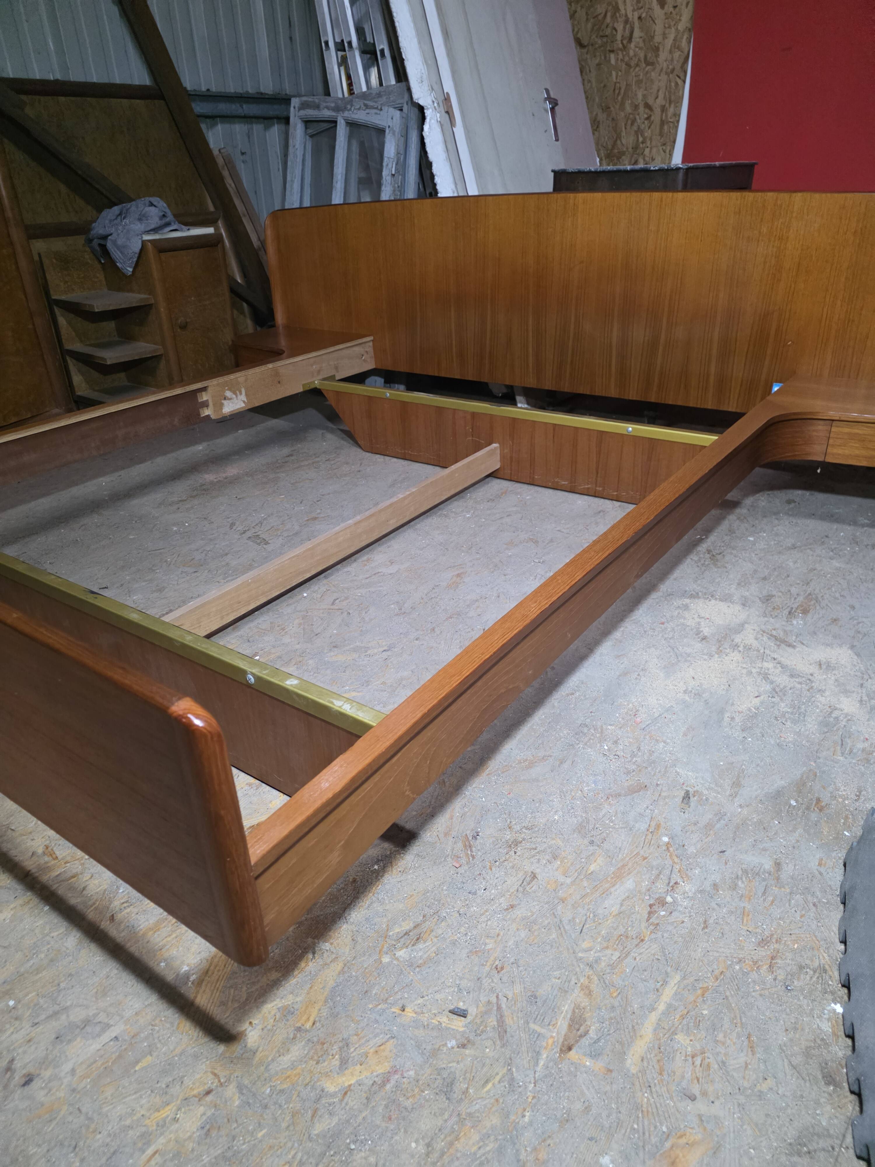 Scandinavian teak bed from the 1960s.