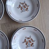 Set of 6 Luneville OOnon plates