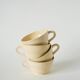 Set of 4 Badonviller coffee cups, Cream, 1960