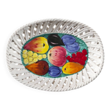 "Intrecciata" vintage fruit dish - Italian ceramic