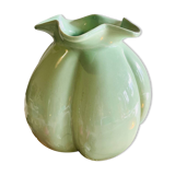 Vintage turquoise flower shaped vase.