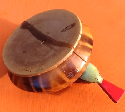 1950s hand ashtray turned wood bird décor