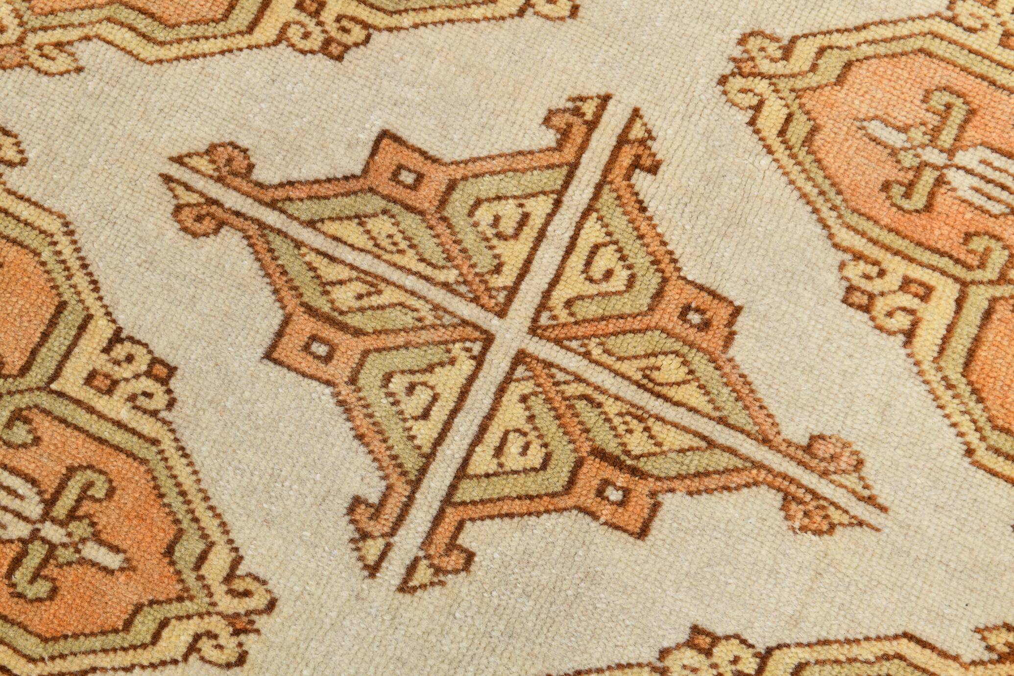 Vintage Peach & Salmon Classic Persian Rug, 240x278Cm