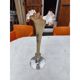 Single-flower vase in glass paste and tin by G. Lasserre