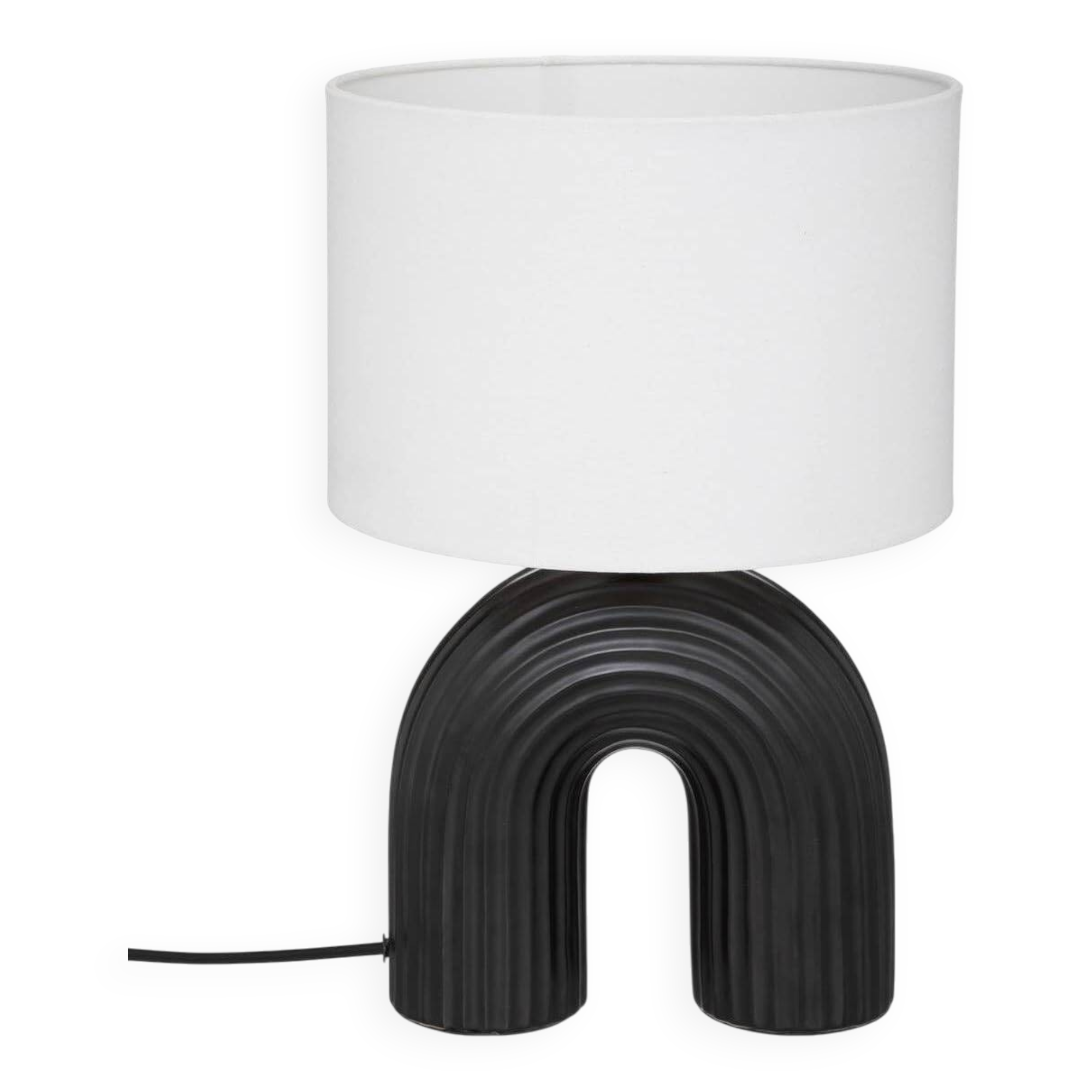 Black lamp - metal and ceramic