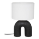 Black lamp - metal and ceramic