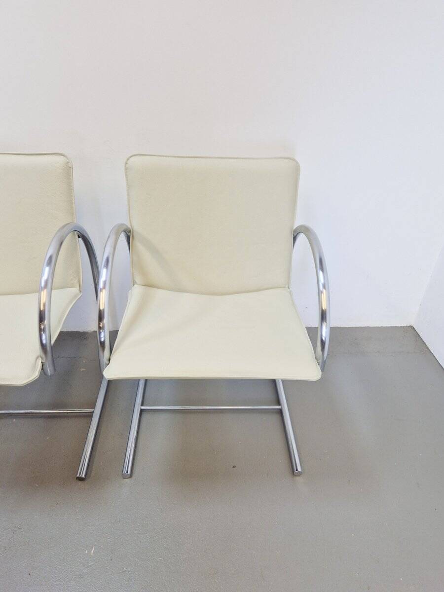 Postmodern Leather Cirkel Chairs by Karel Boonzaaijer & Pierre Mazairac for Metaform, 1980s, Set of 4