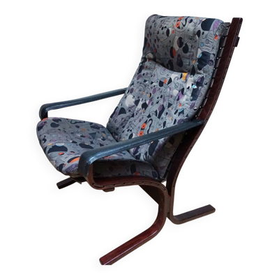 Chaise longue Siësta, Ingmar Relling pour Westnofa avec tapisserie de Joan Miró