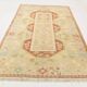 6x9 Terracotta & Cream Vintage Persian Rug, 199x290Cm