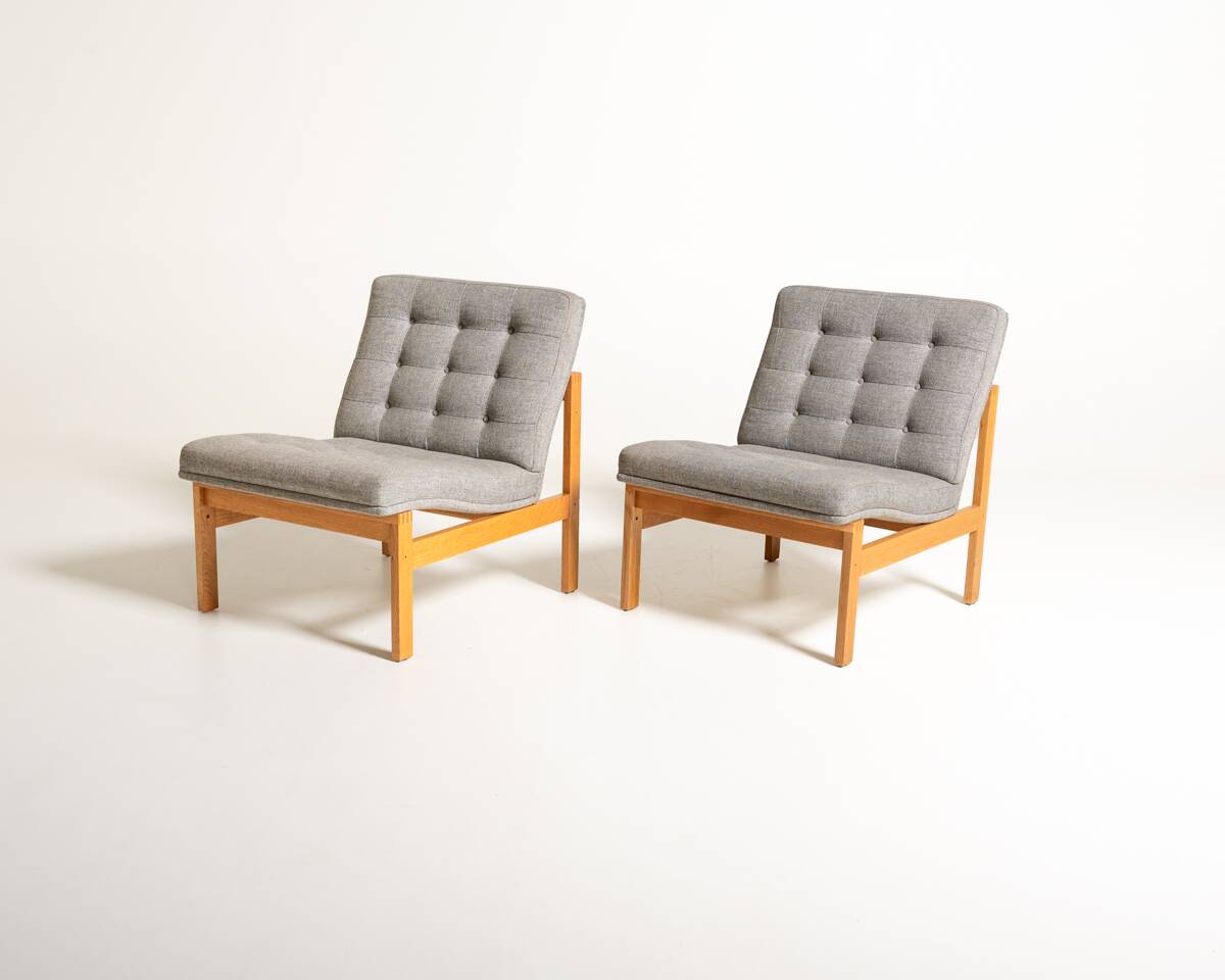 Pair of “Moduline” Armchairs by Torben Lind and Ole Gjerløv-Knudsen