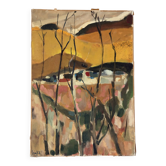 Landscape of the southwest, oil on canvas