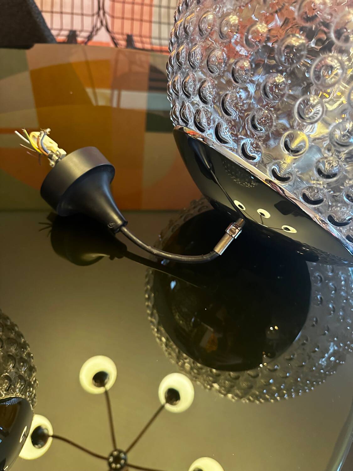 Pair of vintage chandeliers Design Motoko Ishi Rolf Kruger