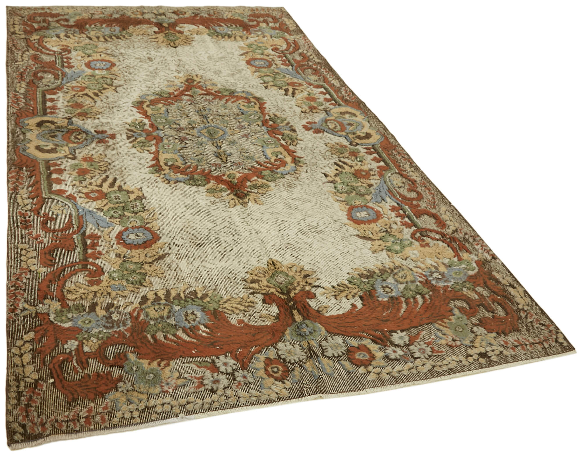 Anatolian rug 1970s 180 cm x 292 cm Brown Carpet