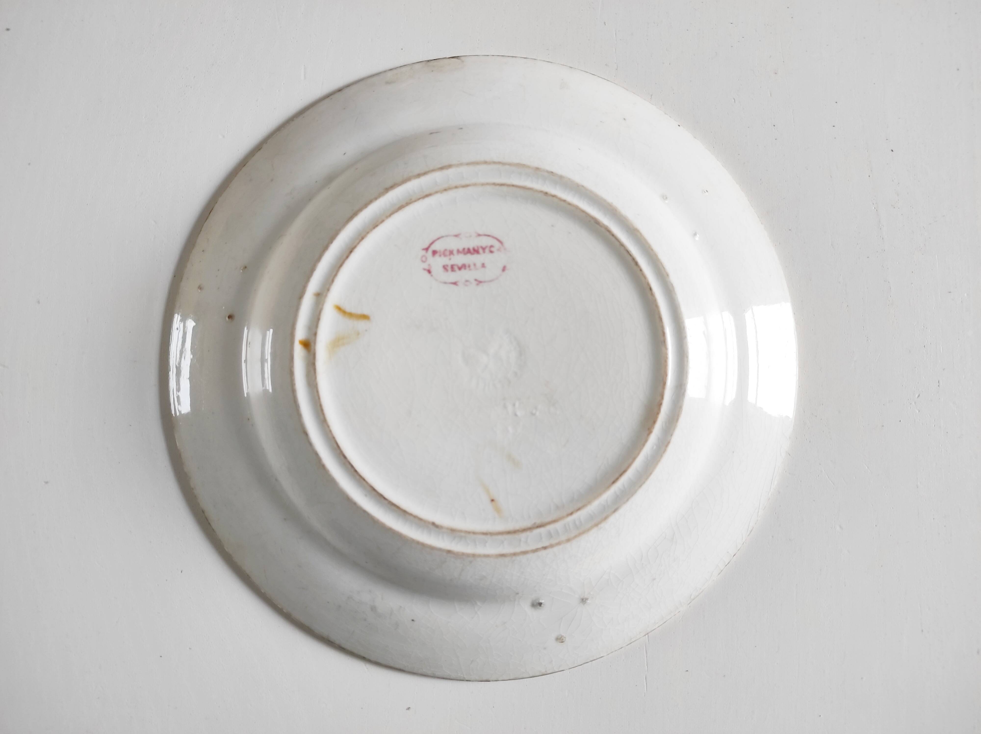 Assiette Faïence Pickman La Cartuja Séville