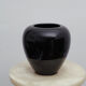 Vase boule céramique noir