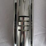 Pair of design wall sconces inox 1970 tube and slots