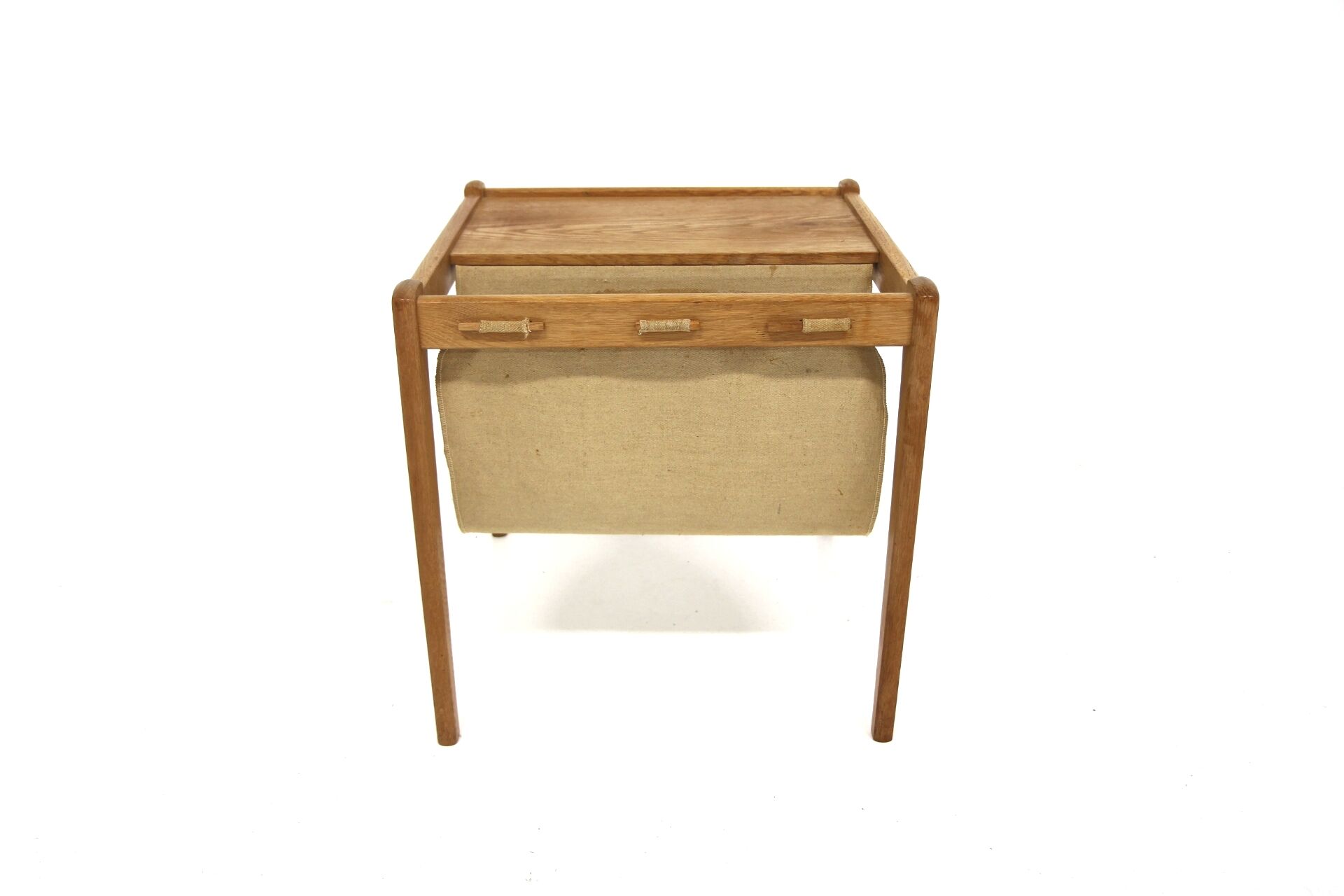 Scandinavian oak magazine rack, S.P Jensen, BRDR Furbo, Sweden, 1960