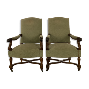Paire de fauteuils époque