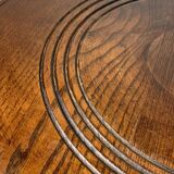 Brutalist French Wood Turned Wine Press Side Table in the style of Charles Dudouyt, France, 1940s