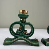 Ceramic candle holders from the 1950s