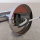 Modernist chrome metal wall light, France circa 1970.