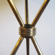 Table, tripod pedestal in brass and rosewood wooden tray 1950