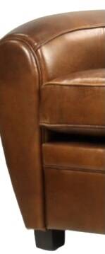 Vintage leather club armchair