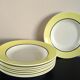 8 soup plates Sarreguemines Digoin yellow service