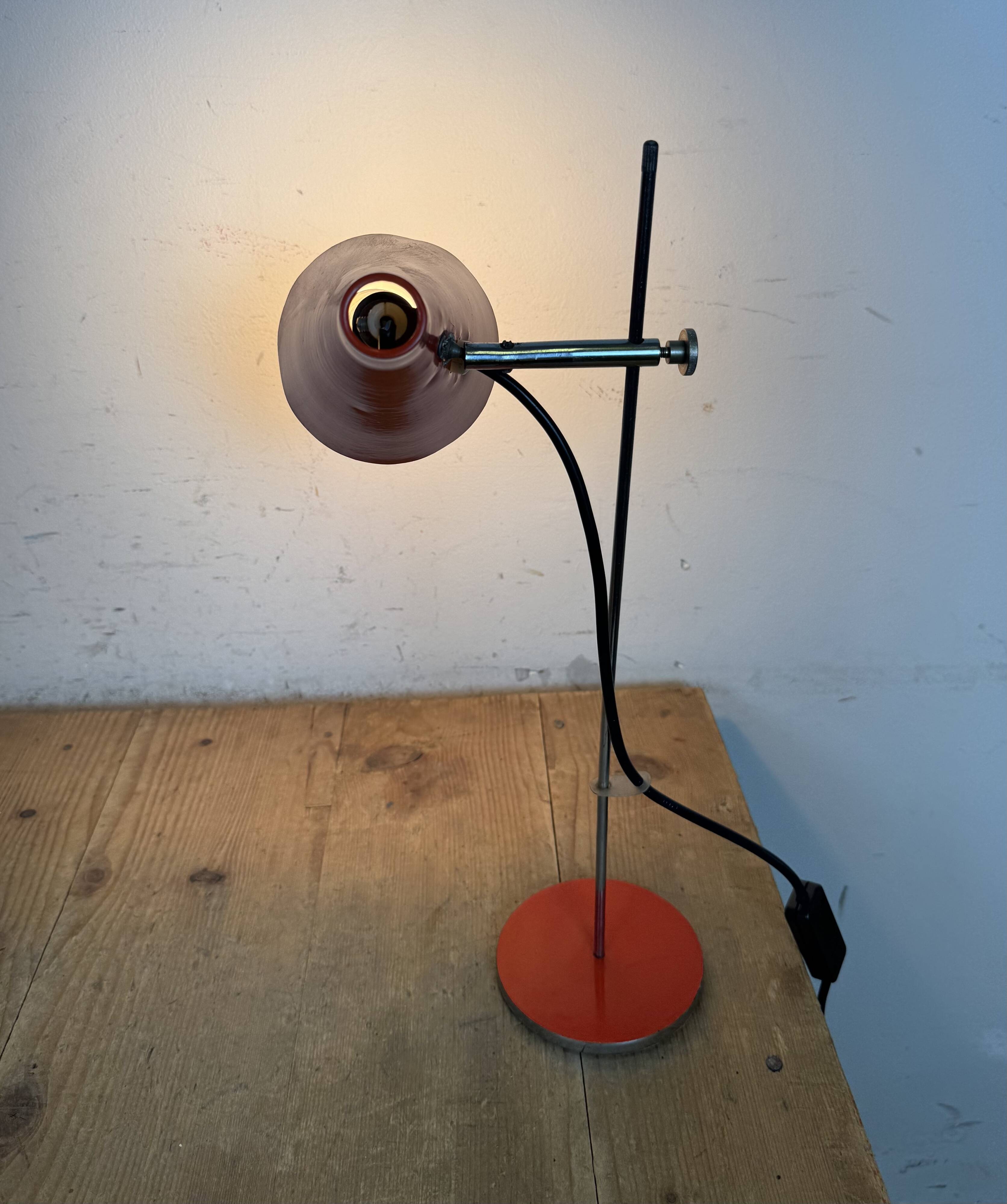 Vintage Red Table Lamp , 1970s