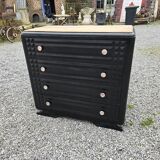Art deco oak chest of drawers from the 50s revamp