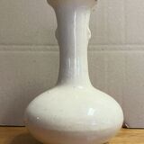 Korea nineteenth century: elegant white enamelled porcelain bottle vase from the Joseon dynasty