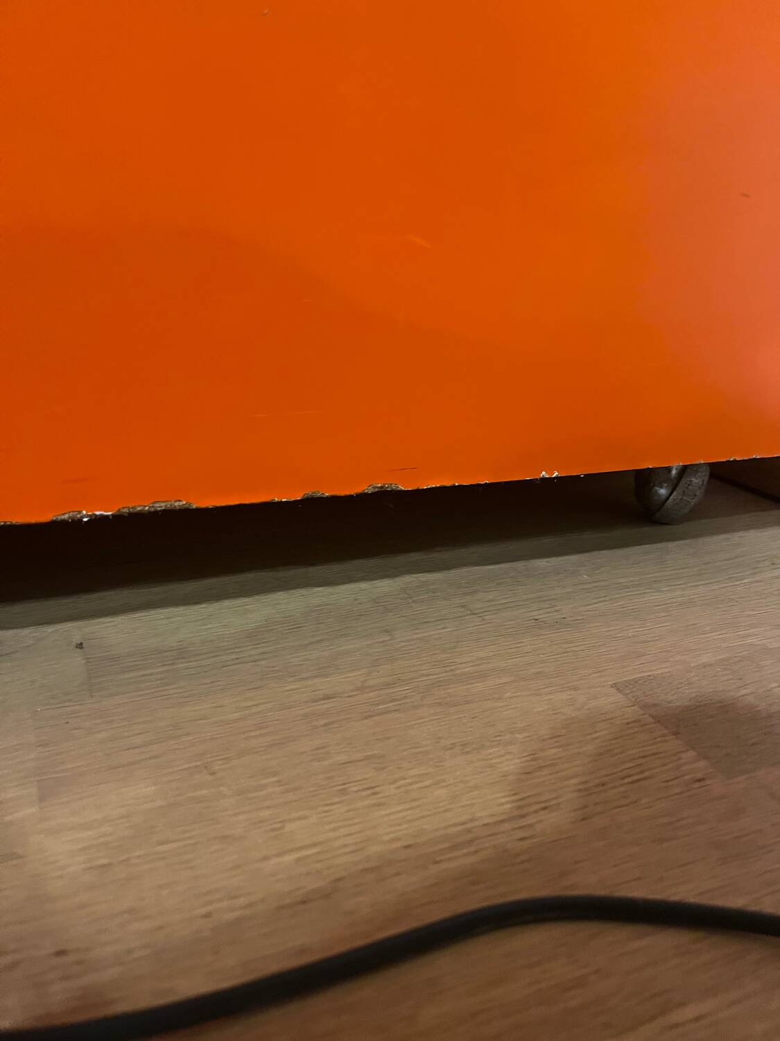 1980 Brown Wood Chest of Drawers with Fold-Out Work Surface and Angled Desktop