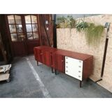 Pair of chests of drawers with bookcase