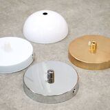 Mid-Century Modern Italian 6-Arm Sputnik Chandelier with Opaline Shades, 19