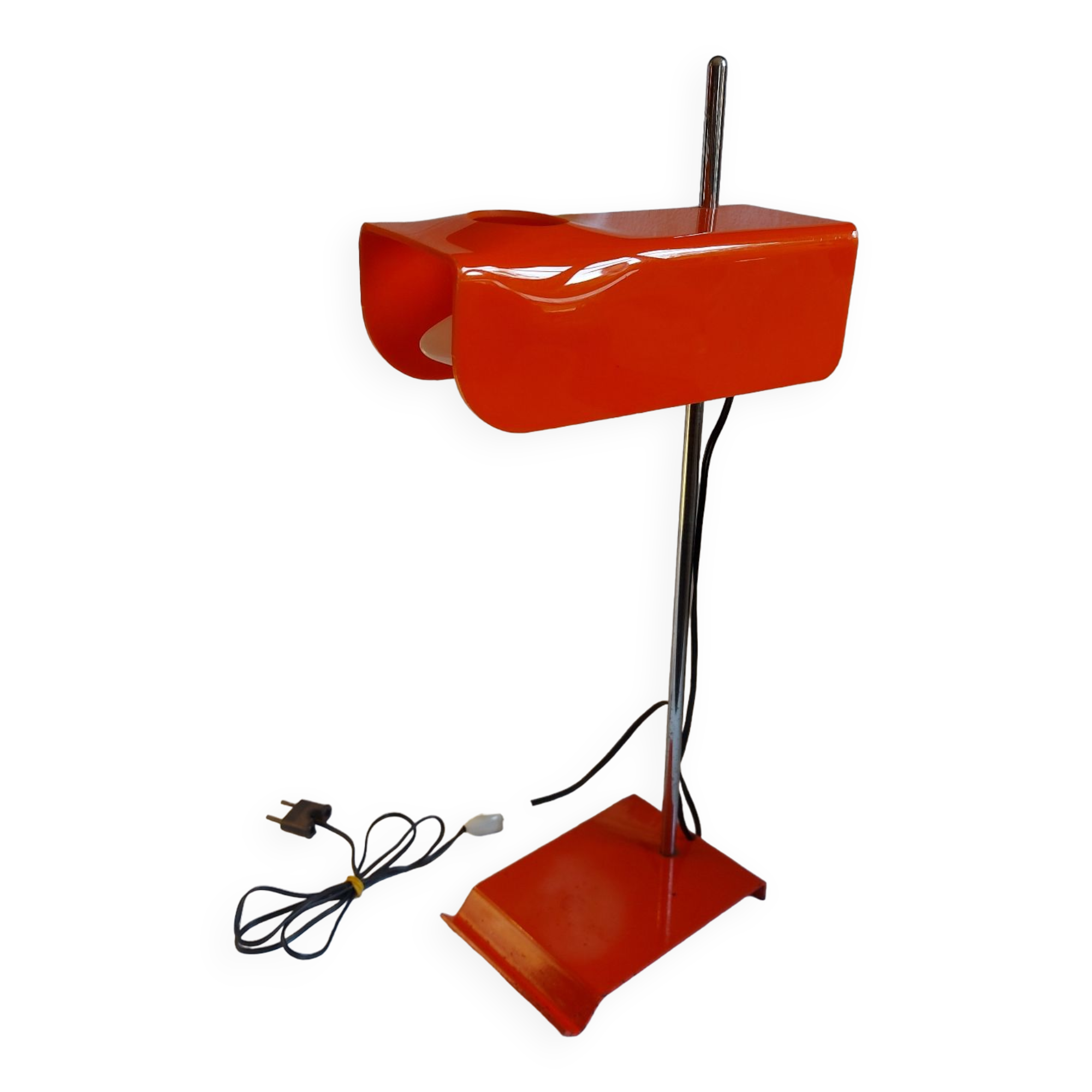 Desk lamp Josef Hurka vintage orange