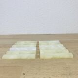 12 vintage mother-of-pearl effect knife holders