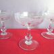 Lot 3 glasses of champagne crystal St Louis Unsigned chiseled patterns Top.11 cm
