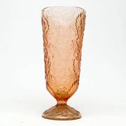 Vase rétro, verre rose, Ząbkowice, Pologne, années 1970