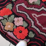 Tapis ancien fait main American Hooked 75cm x 130cm - 1C990