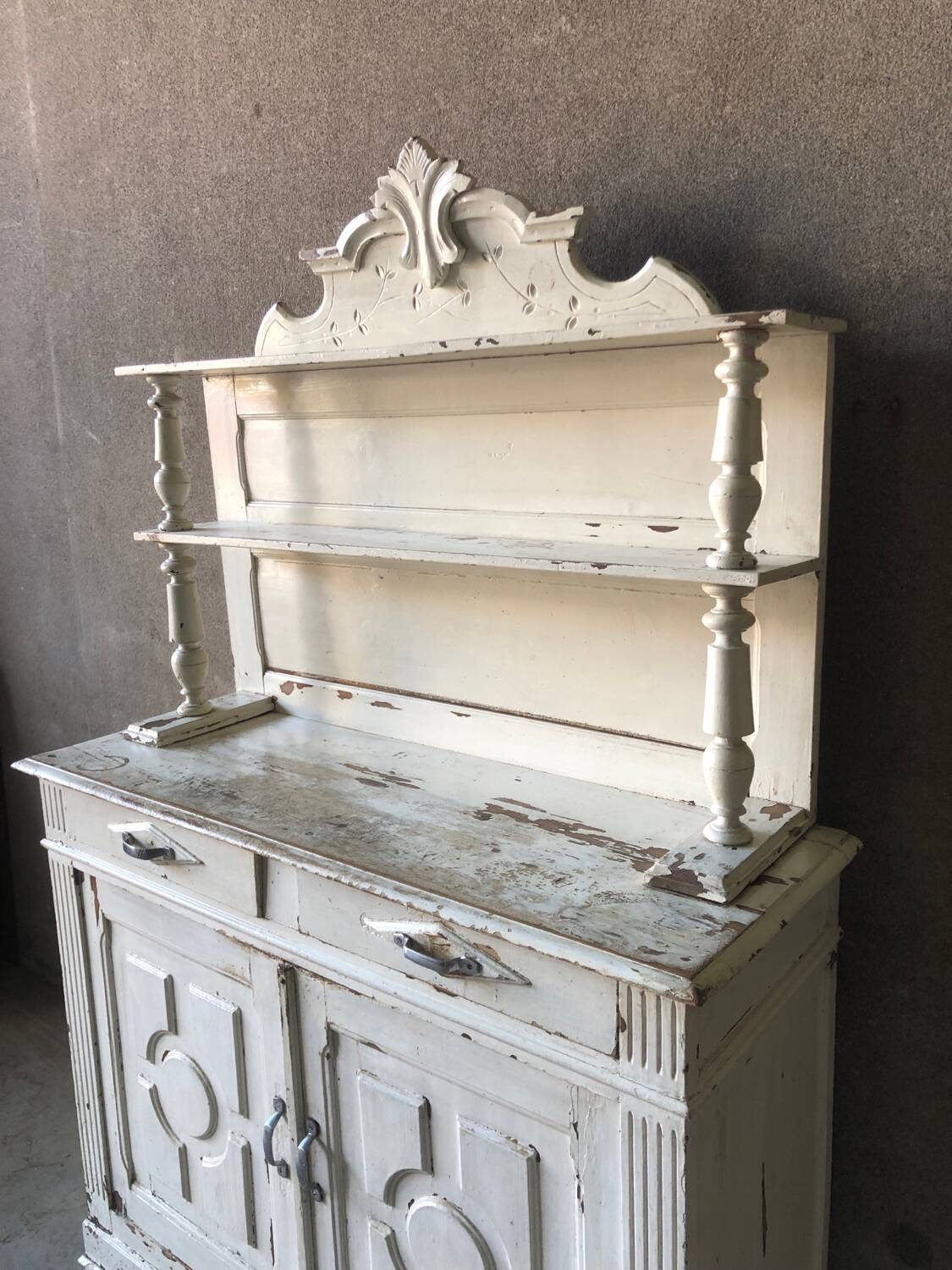 Old patinated dresser buffet