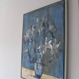 Grand Tableau aquarelle pastel et encre signé Maria Blackey 1997