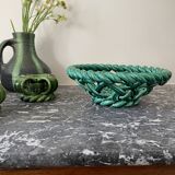 Braided earthenware basket