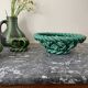 Braided earthenware basket