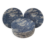 Deep plates "Coaching Days" – Alfred Meakin, Staffordshire