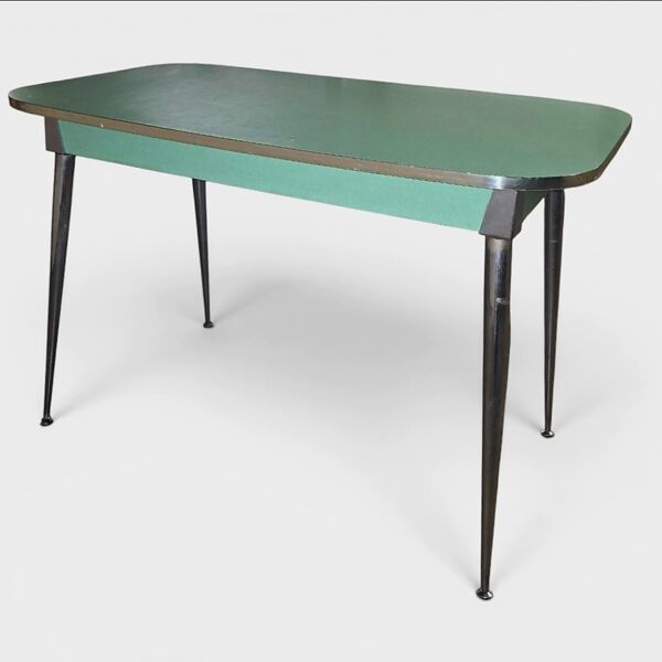 Ensemble Table à tiroirs & 2 Chaises Formica – Circa1950