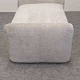 Velvet ottoman footstool by Steiner, France circa 1970