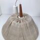 Hanging lamp in linen wood and wool
