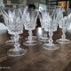 Set of 8 white wine glasses small capacity in antique chiseled crystal