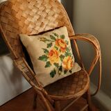 Vintage wool canvas cushion